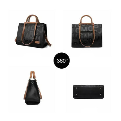 Luxury PU handbag multiple angle display elegant design