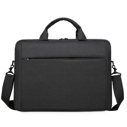Black briefcase front view - professional business style