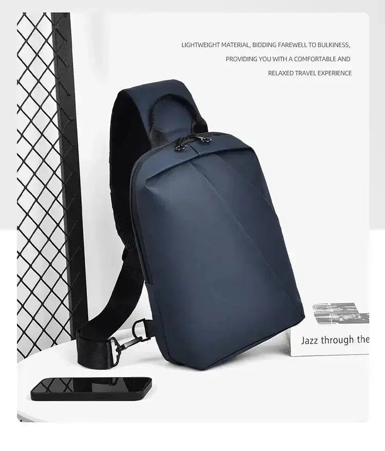 Range Bags PVC Crossbody Bag Lifestyle - Man Wearing Waterproof Pack for Hiking