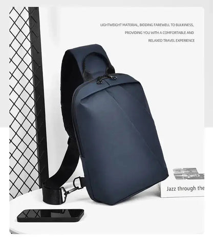 Range Bags PVC Crossbody Bag Lifestyle - Man Wearing Waterproof Pack for Hiking