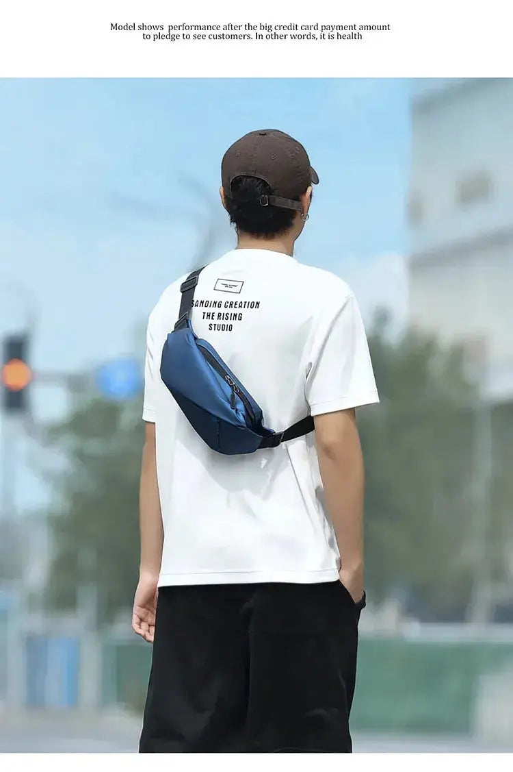 Range Bags Ultra-Slim Sling Bag Top View - Slim Zipper Closure Profile