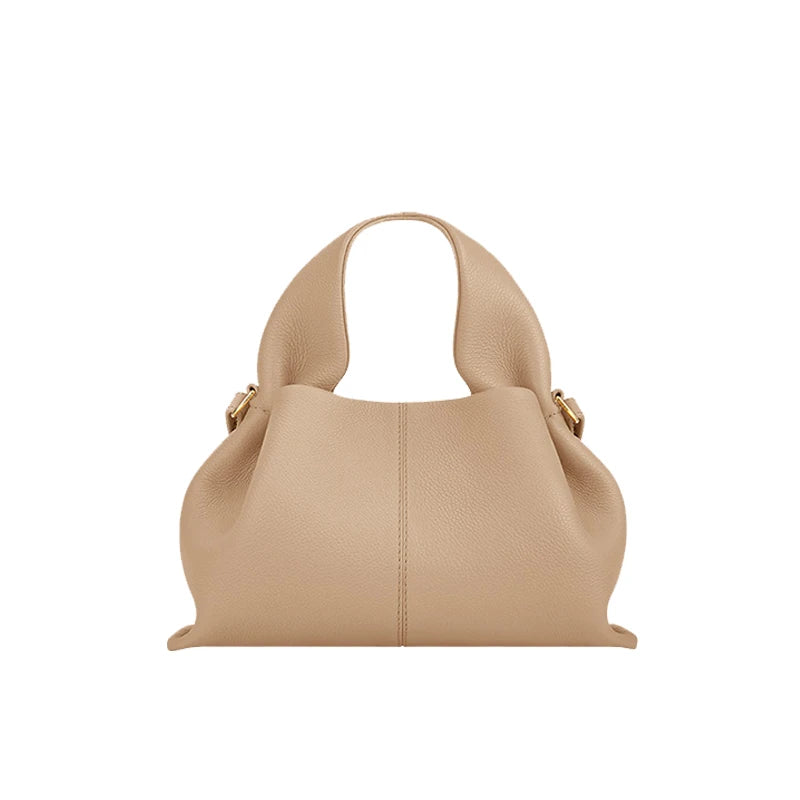 Cream yellow hobo bag large size showing French-inspired design