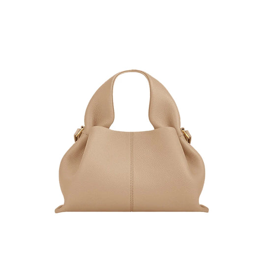 Cream yellow hobo bag large size showing French-inspired design