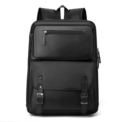 Range Bags Men Leather Backpack Lifestyle Shot - Ideal for Office Travel and Weekend Trips
