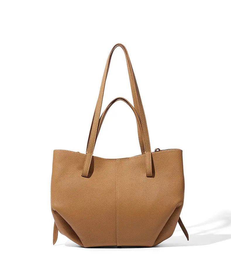 Interior structure of Polene Cyme inspired leather shoulder bag