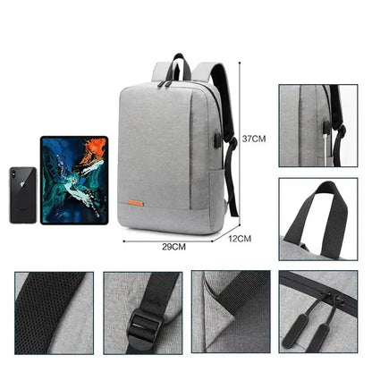 Business Backpack Detail - USB Charging Port and Laptop Compartment