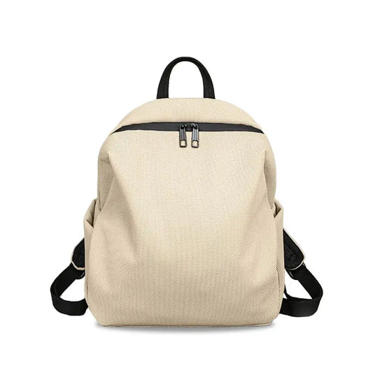 Women Nylon Backpack for Daily Use-Khaki