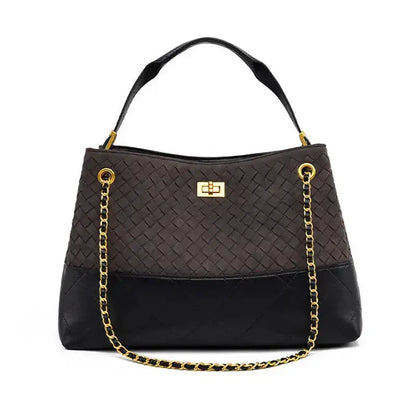 Vintage Suede Large Capacity Shoulder Handbag in matte finish front view - G Style.