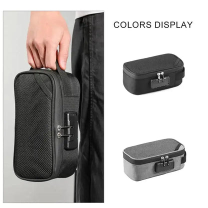 Smell Proof Carbon Stash Case carried by model for daily vape storage