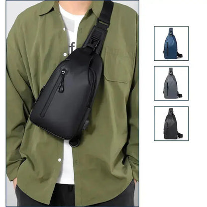 Range Bags PU Chest Bag Back View - Adjustable Shoulder Strap for Comfort