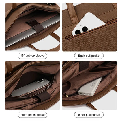 Bag Capacity Demonstration - Fits Laptop, Files, and Daily Essentials