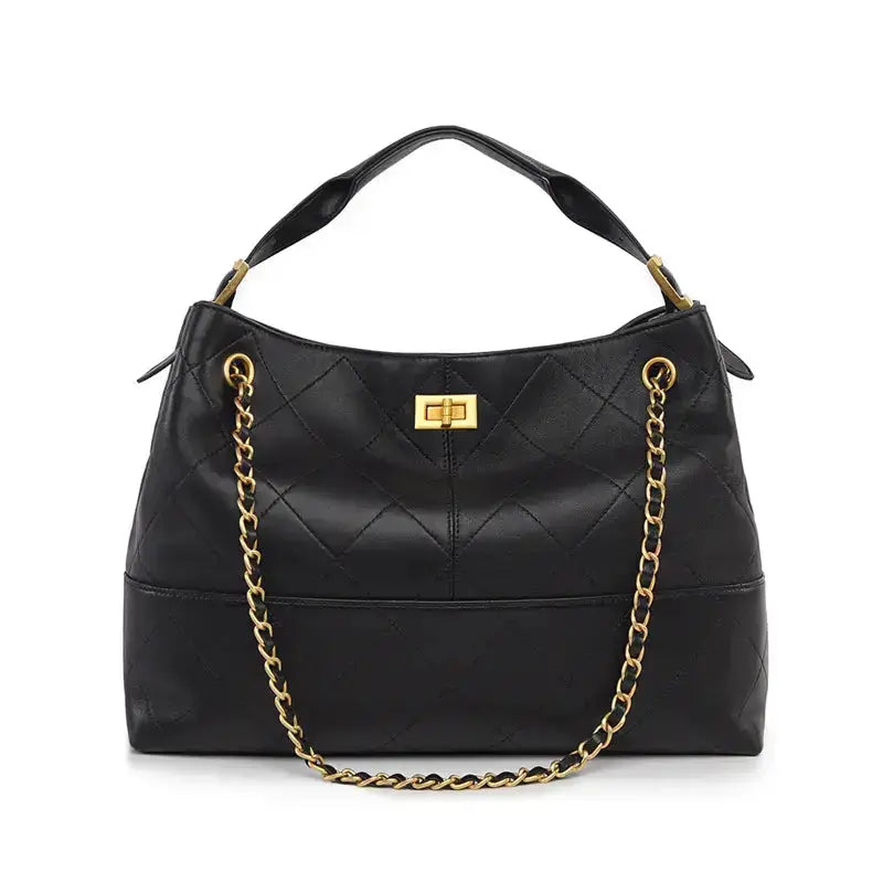 Vintage Suede Large Capacity Shoulder Handbag in matte finish front view - A Style.