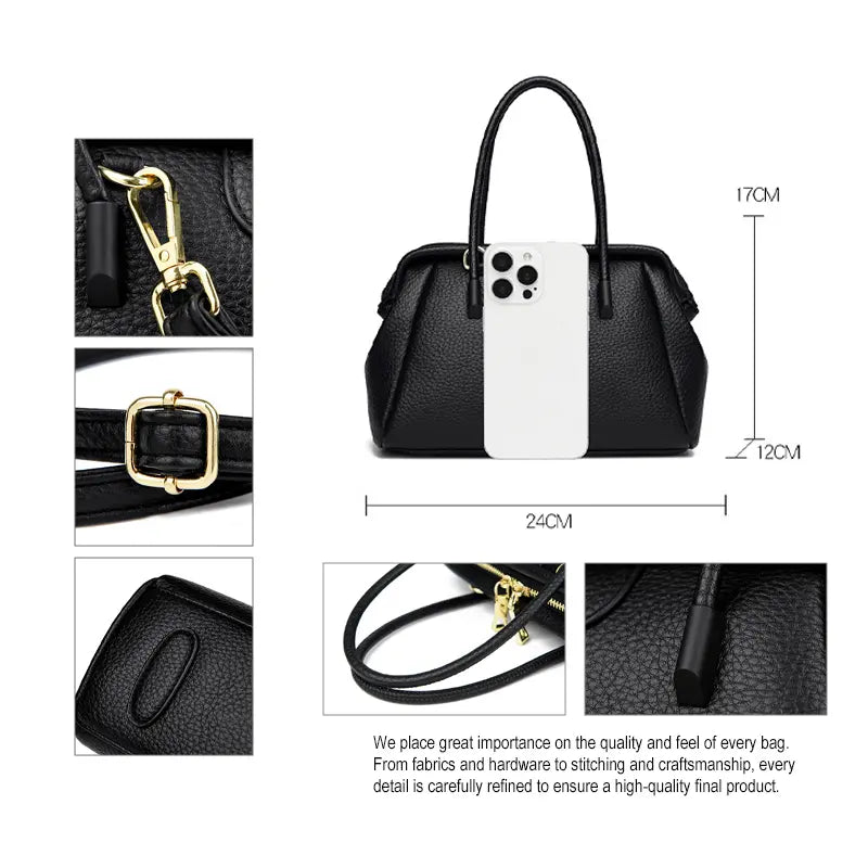 PU leather doctor bag model shoulder and hand carry lifestyle shot