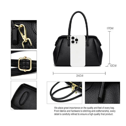 PU leather doctor bag model shoulder and hand carry lifestyle shot