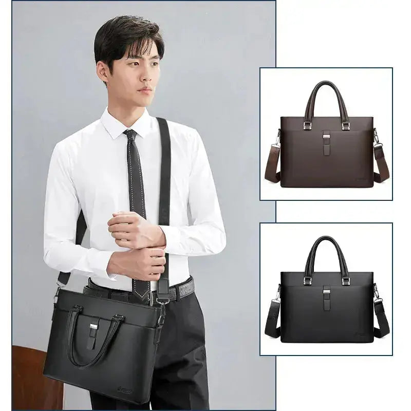 Messenger Bag Back View - Shows Back Panel and Strap Attachment