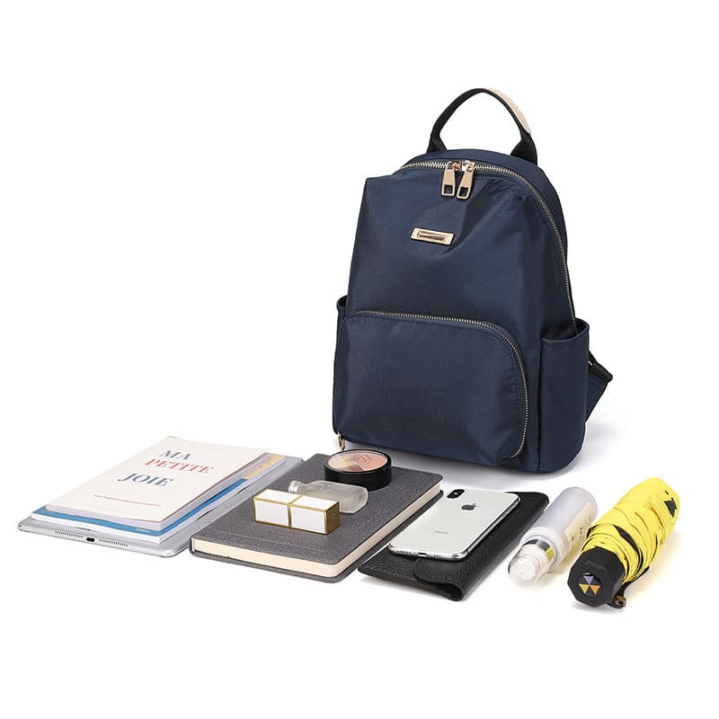 A Blue Preppy style Oxford Backpack Women Casual Shoulder bag backpack capacity
