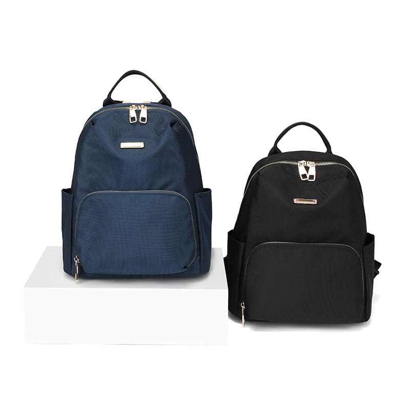 A Blue Preppy style Oxford Backpack Women Casual Shoulder bag backpack color display
