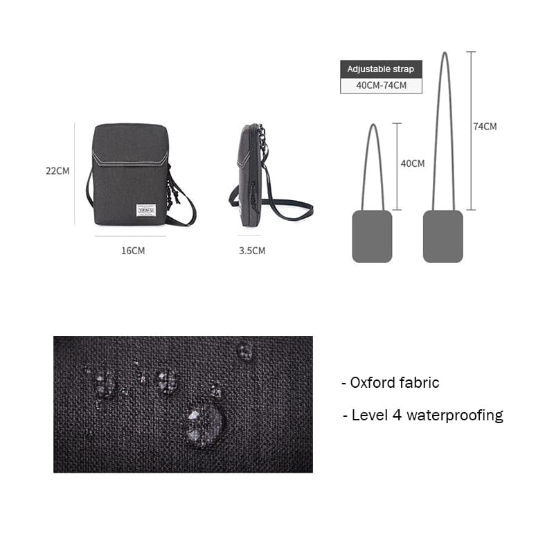 A Blue Daily Oxford Shoulder Crossbody Small Bag for Minimalist carry-on bag Product parameters